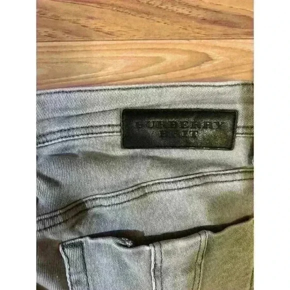 Burberry Brit Skinny Leg Women's Size 31 Gray Light Wash Zip Ankle Skinny Jeans - Picture 6 of 7